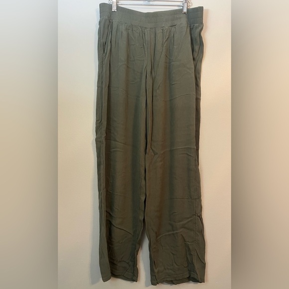 Three Dots Women’s Green Pull-On Relaxed Fit Pants Size L - Picture 3 of 12